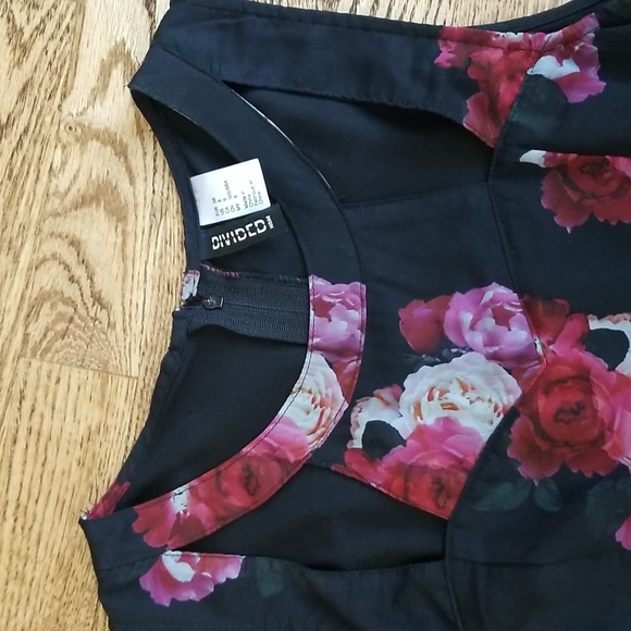 (8) Divided by H&M Floral Maxi Dress Waist Cutouts Flowy Skirt Flirtatious - Picture 4 of 11